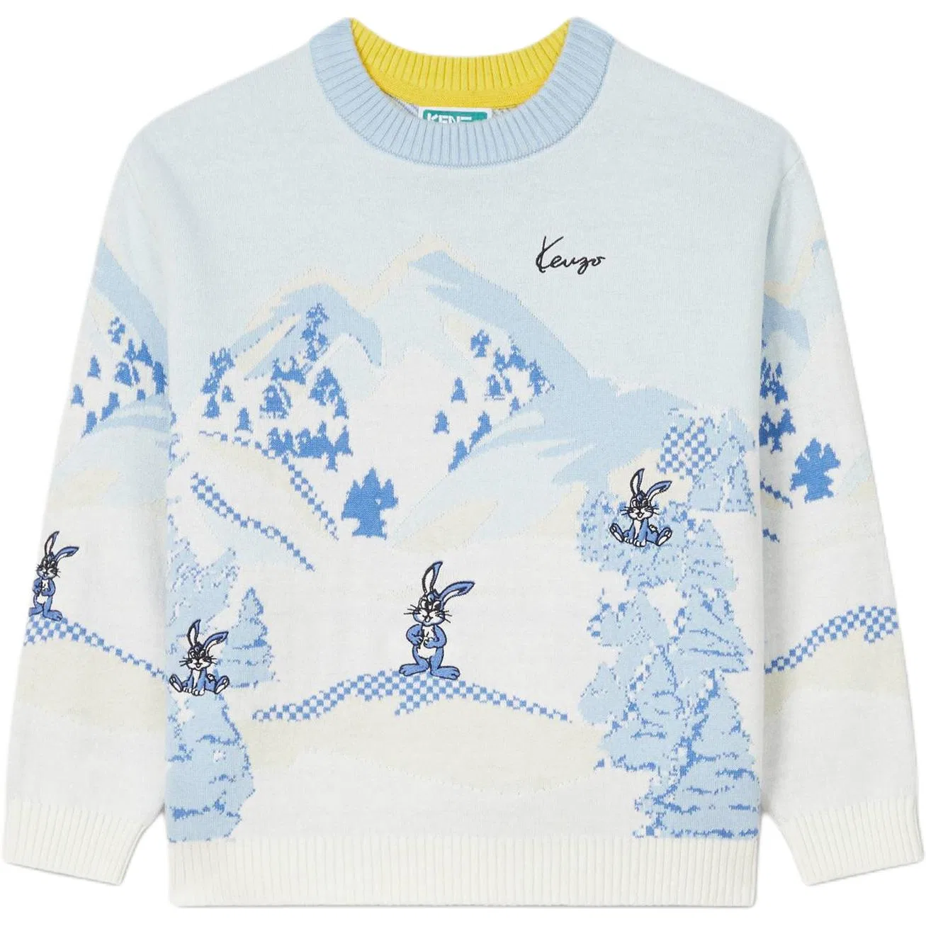 Детский свитер с круглым вырезом KENZO, Sky Blue