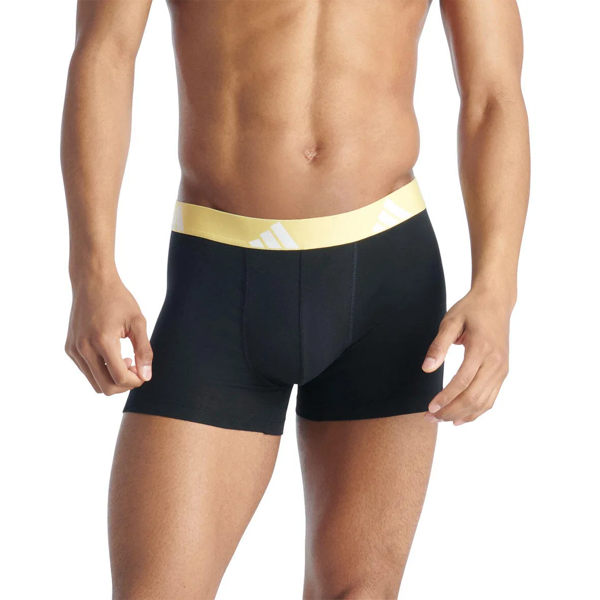 Мужские боксеры из стрейч-хлопка в комплекте из 3 штук Adidas, Color: Schwarz / Beige — фото 2