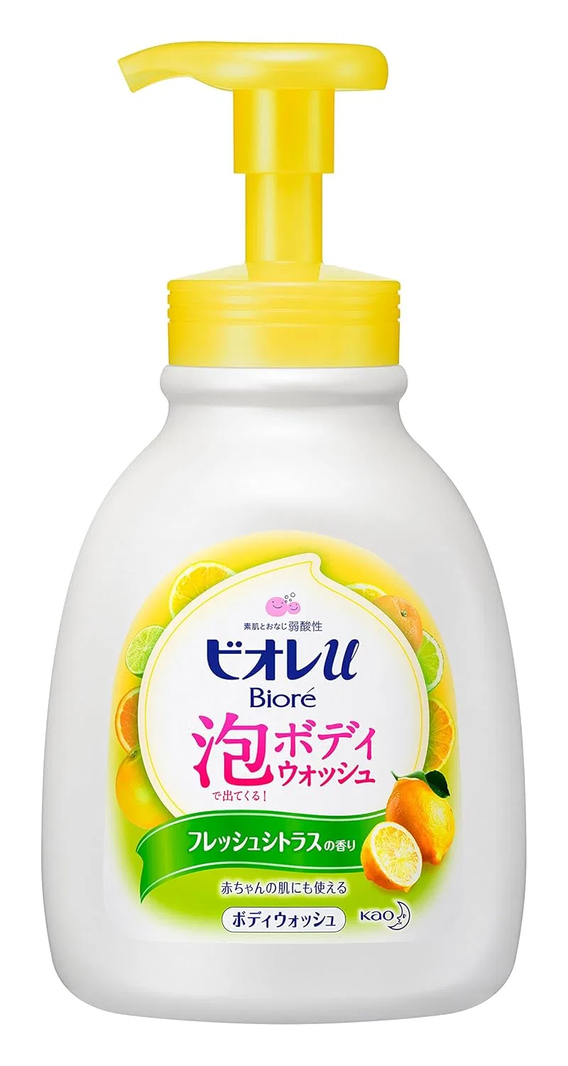 Гель для душа Bubble Body Wash, Biore U, 600 мл, Fresh Citrus Scent