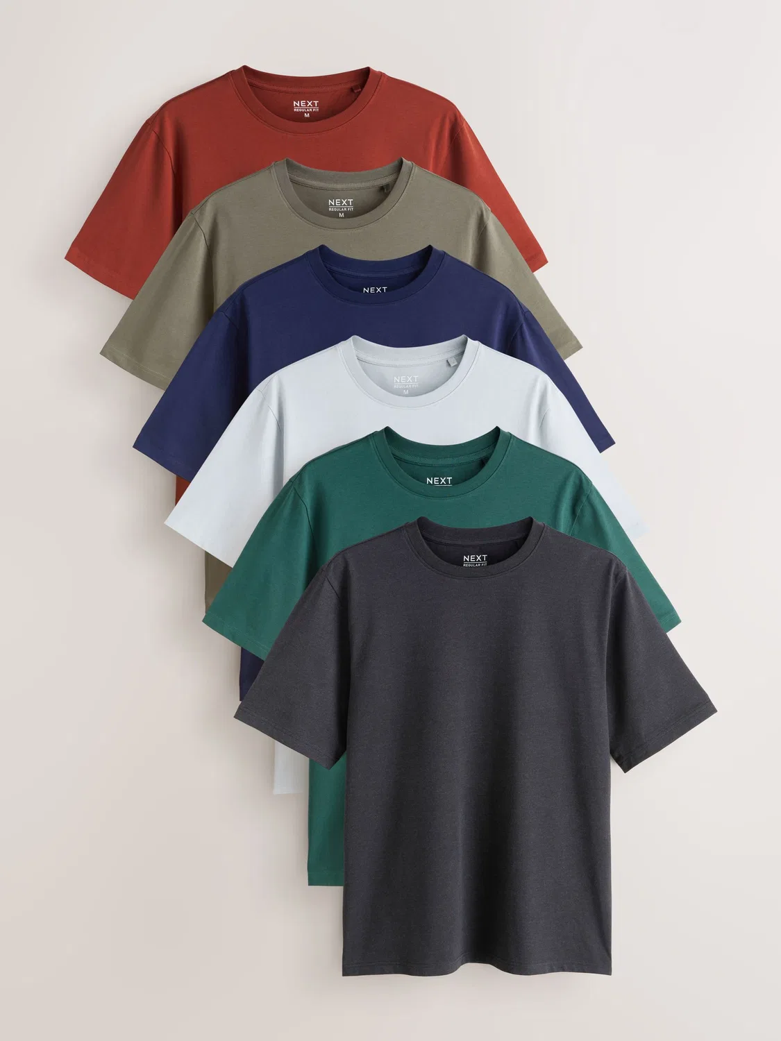 Футболки Regular Fit Essential Cotton, 6 шт Next, индиго