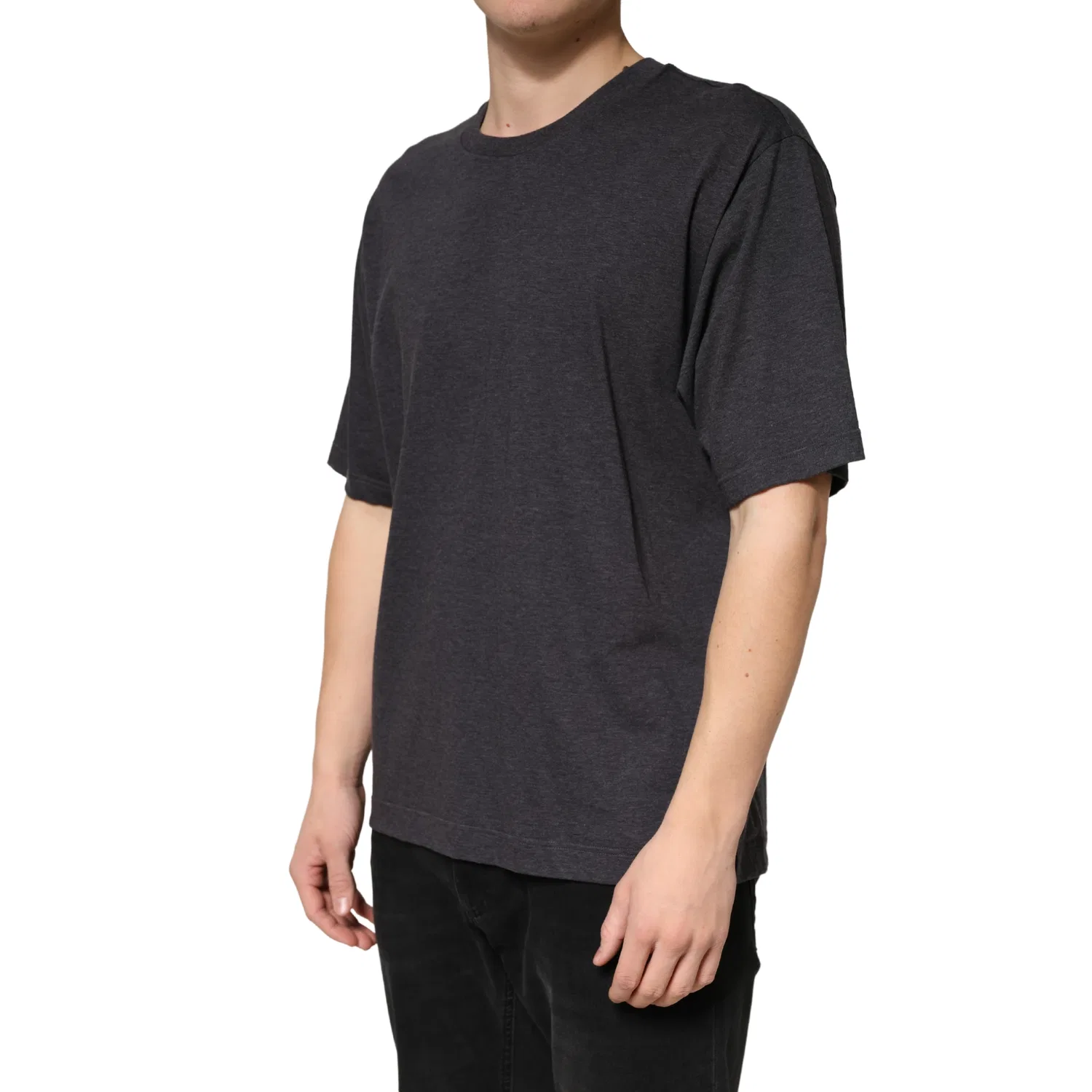 Мужская футболка с коротким рукавом и логотипом Dolce & Gabbana, Dark Gray — фото 3