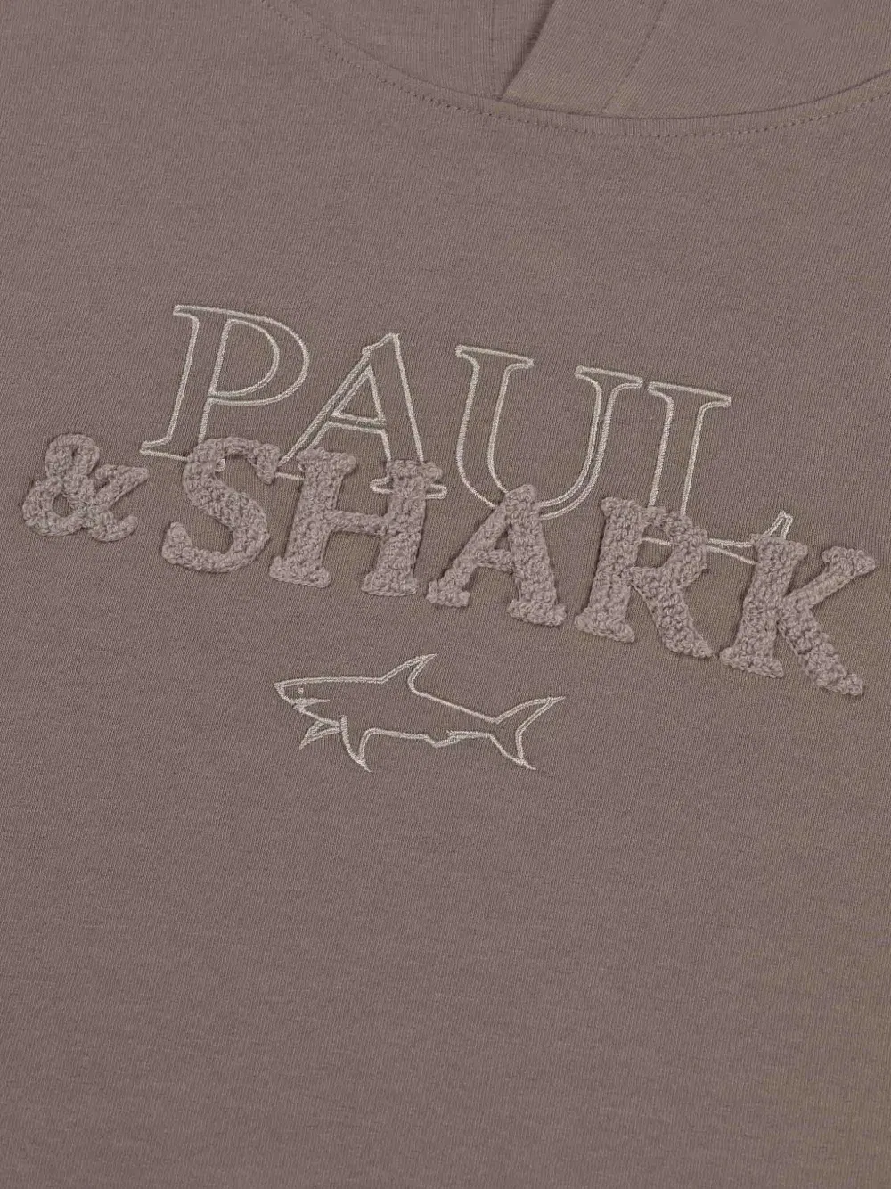 Худи с вышивкой логотипа Paul & Shark Junior, коричневый — фото 2