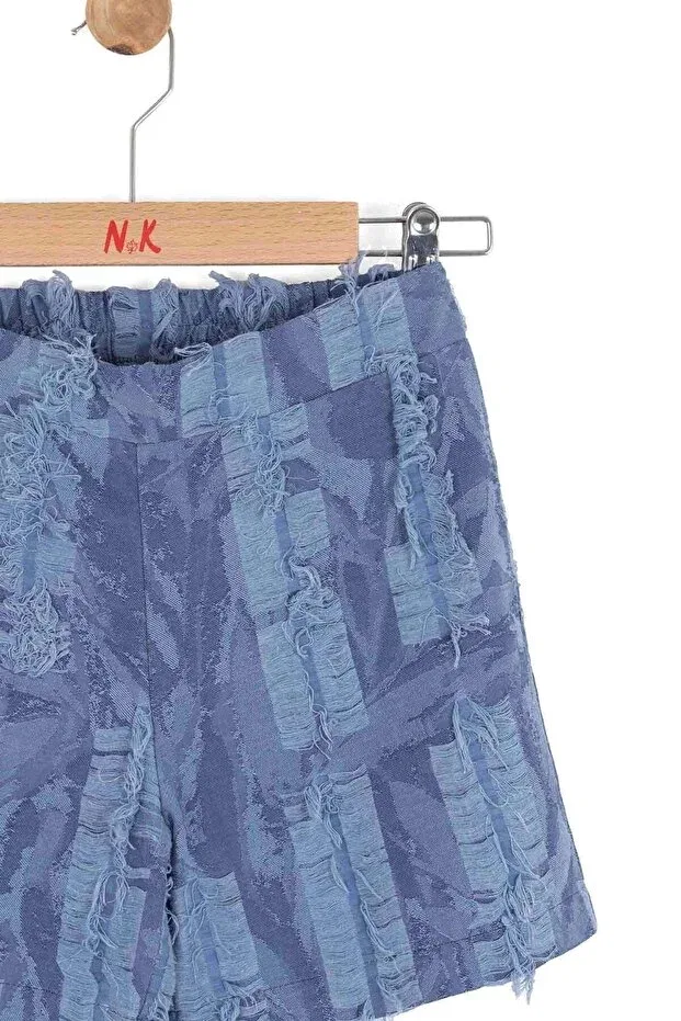 Детские шорты для девочек хлопковые Nk, Indigo — фото 4