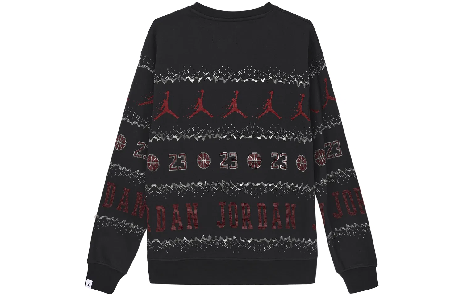 Мужской свитшот с принтом Jordan Essentials Holiday Logo, черный — фото 3