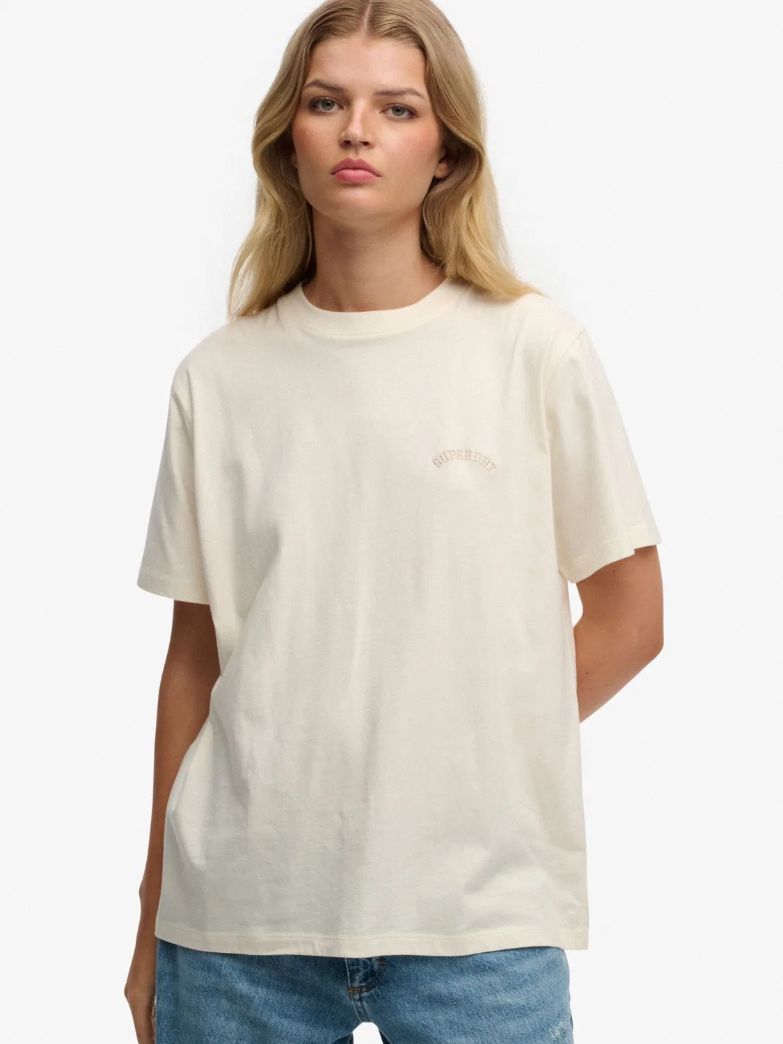 Футболка свободного кроя Superdry Essential Logo, белый — фото 2