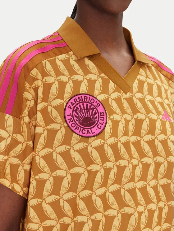 Футболка loose fit FARM Rio Adidas, оранжевый — фото 4