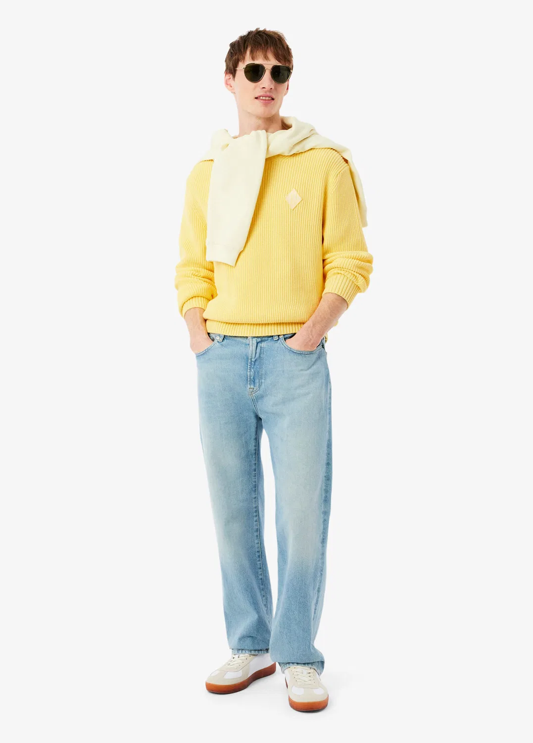 Свитер Lacoste Classic Fit, желтый — фото 4