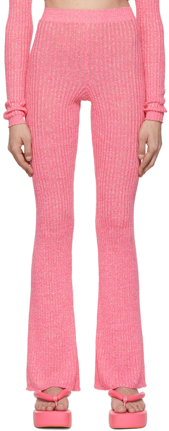 

Розовые льняные брюки для отдыха MSGM