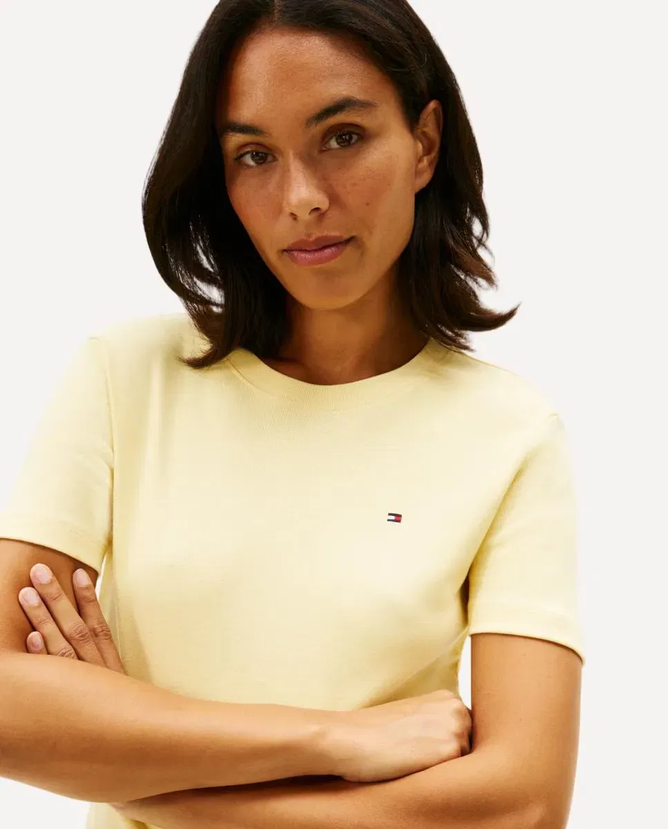 Женская футболка с круглым вырезом Slim Cody Tommy Hilfiger, Yellow — фото 3