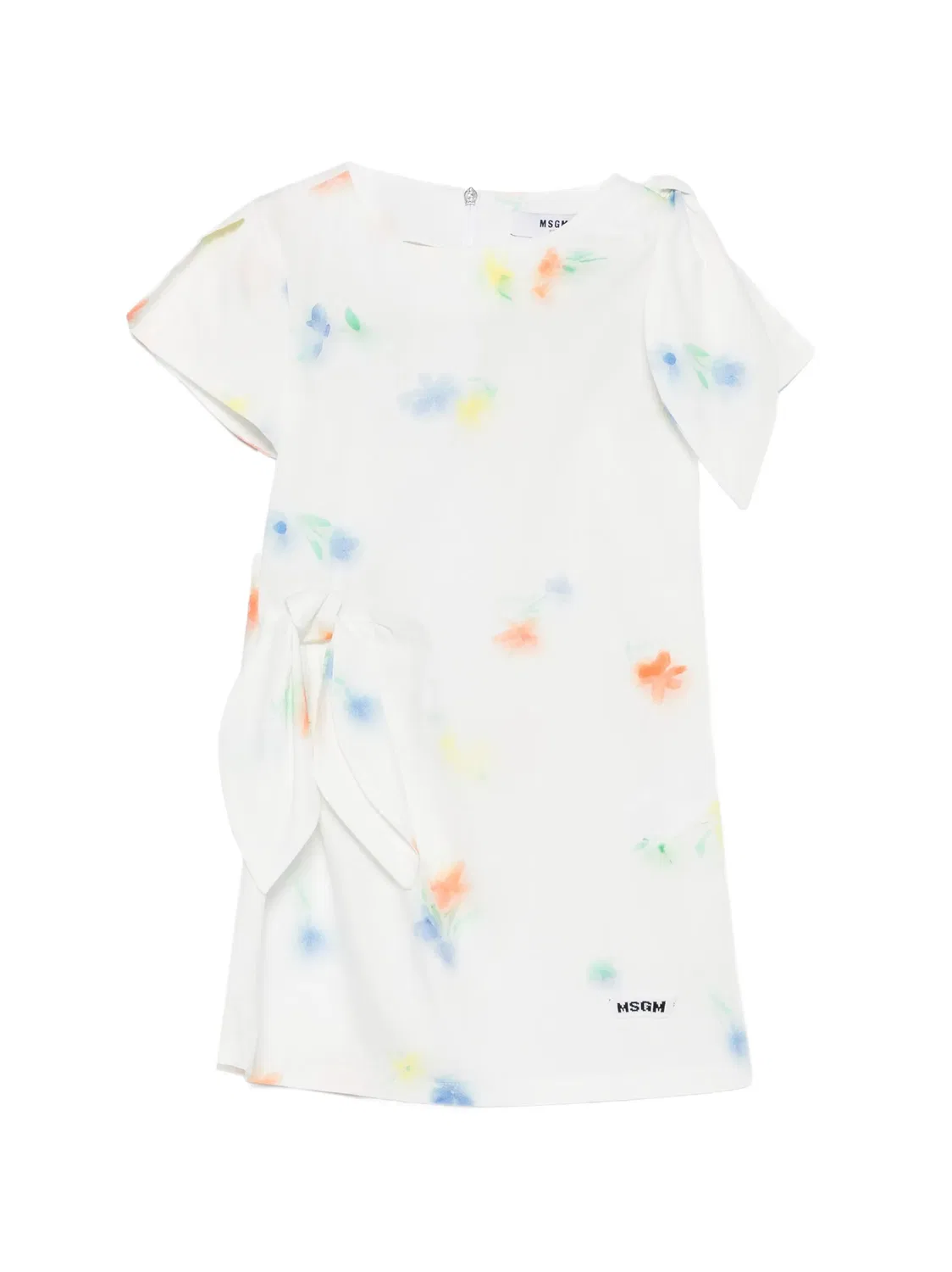 Платье с цветочным рисунком MSGM, белый