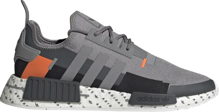 

Кроссовки Adidas NMD_R1 'Grey Solar Orange', серый