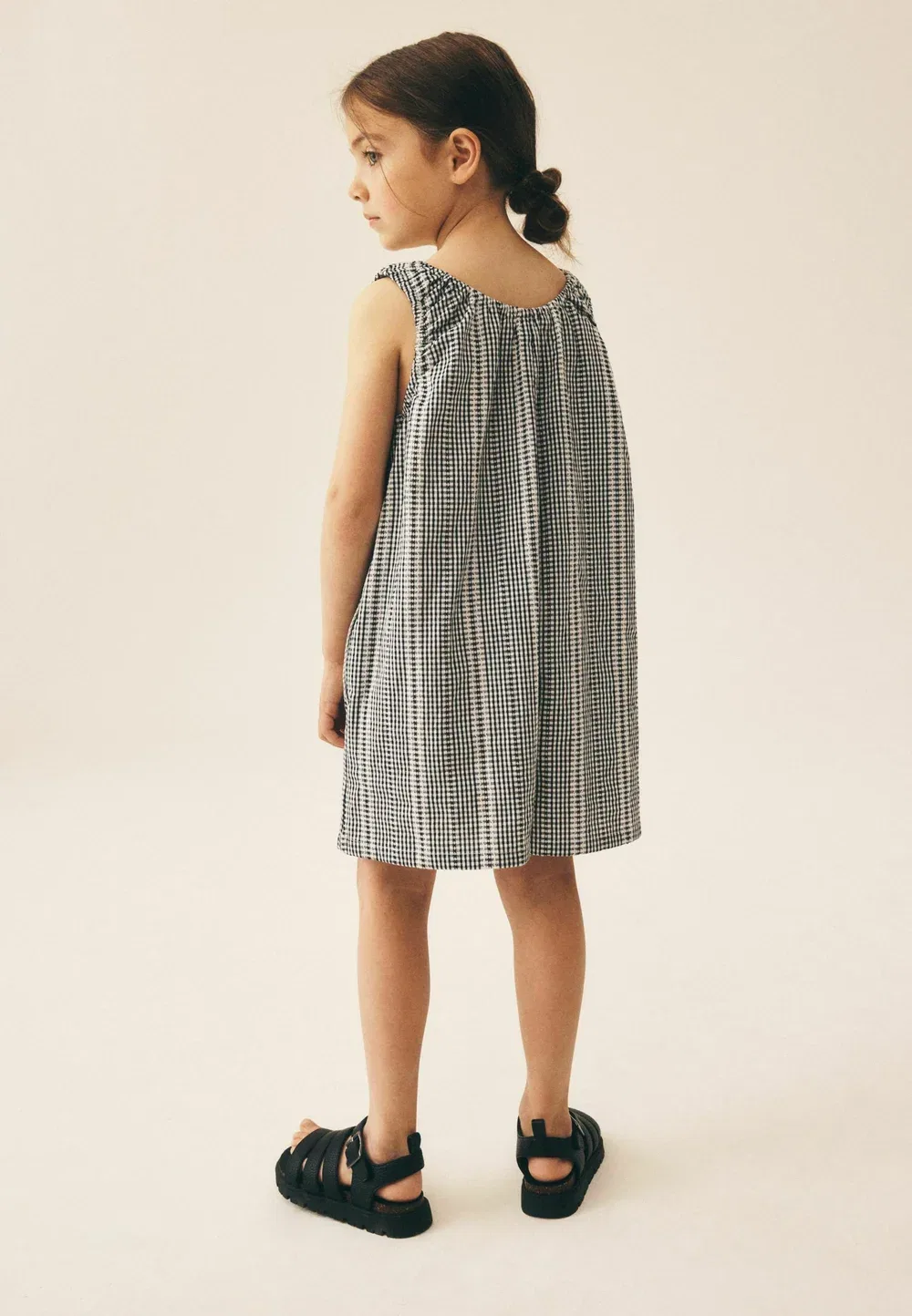 Комбинезон стандартного кроя с бретелями Next, Mono Gingham Check — фото 3