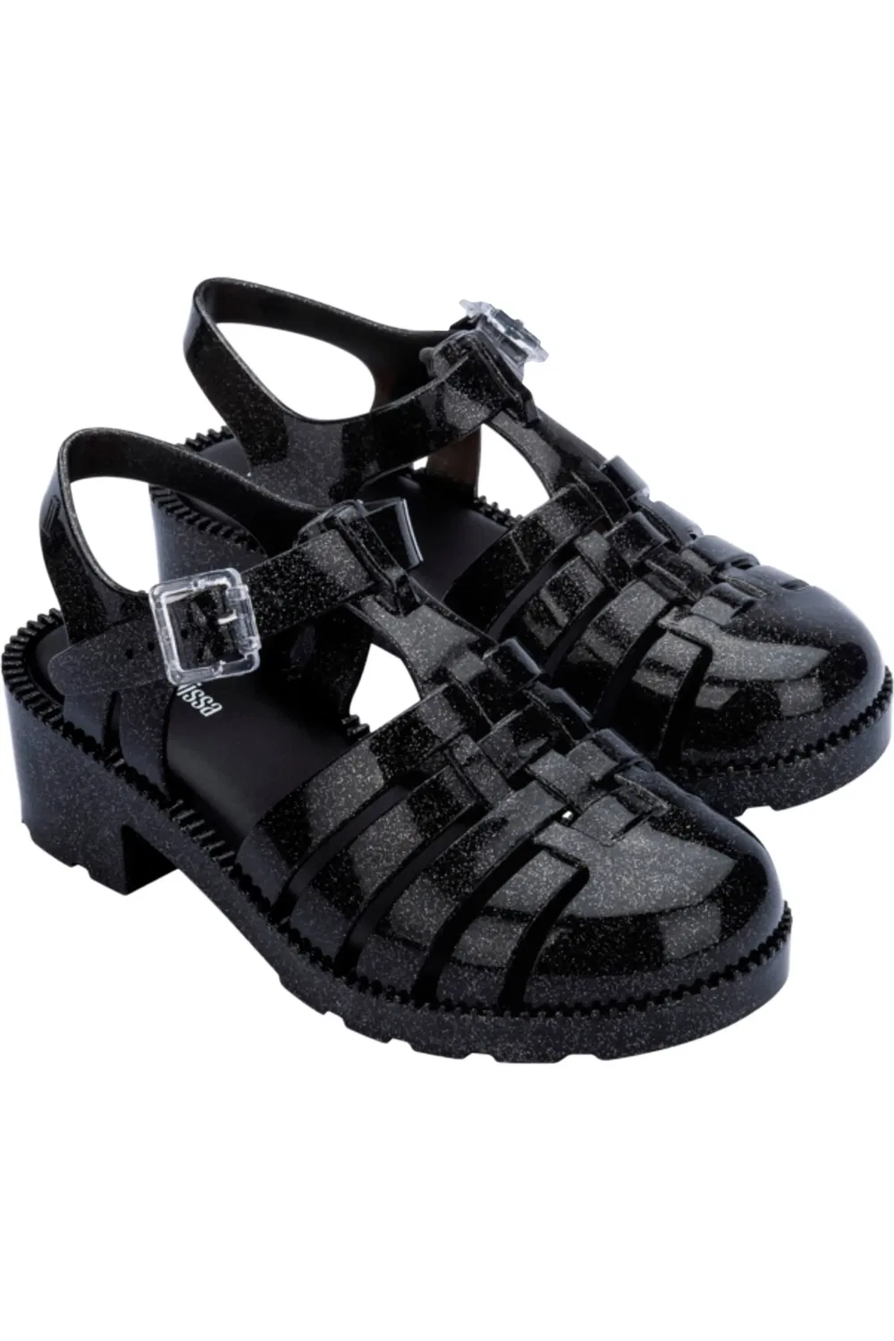 Детские сандалии рыбацкие на плоской подошве Posession Mini Melissa, Pearly Black