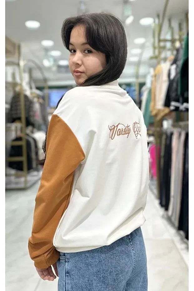 Детская куртка с принтом Minimoda Kids, Brown — фото 3