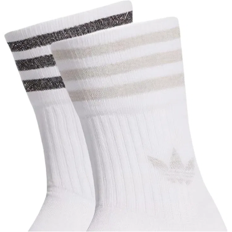 Женские носки с логотипом Adidas Originals, комплект из 2 пар, White — фото 3