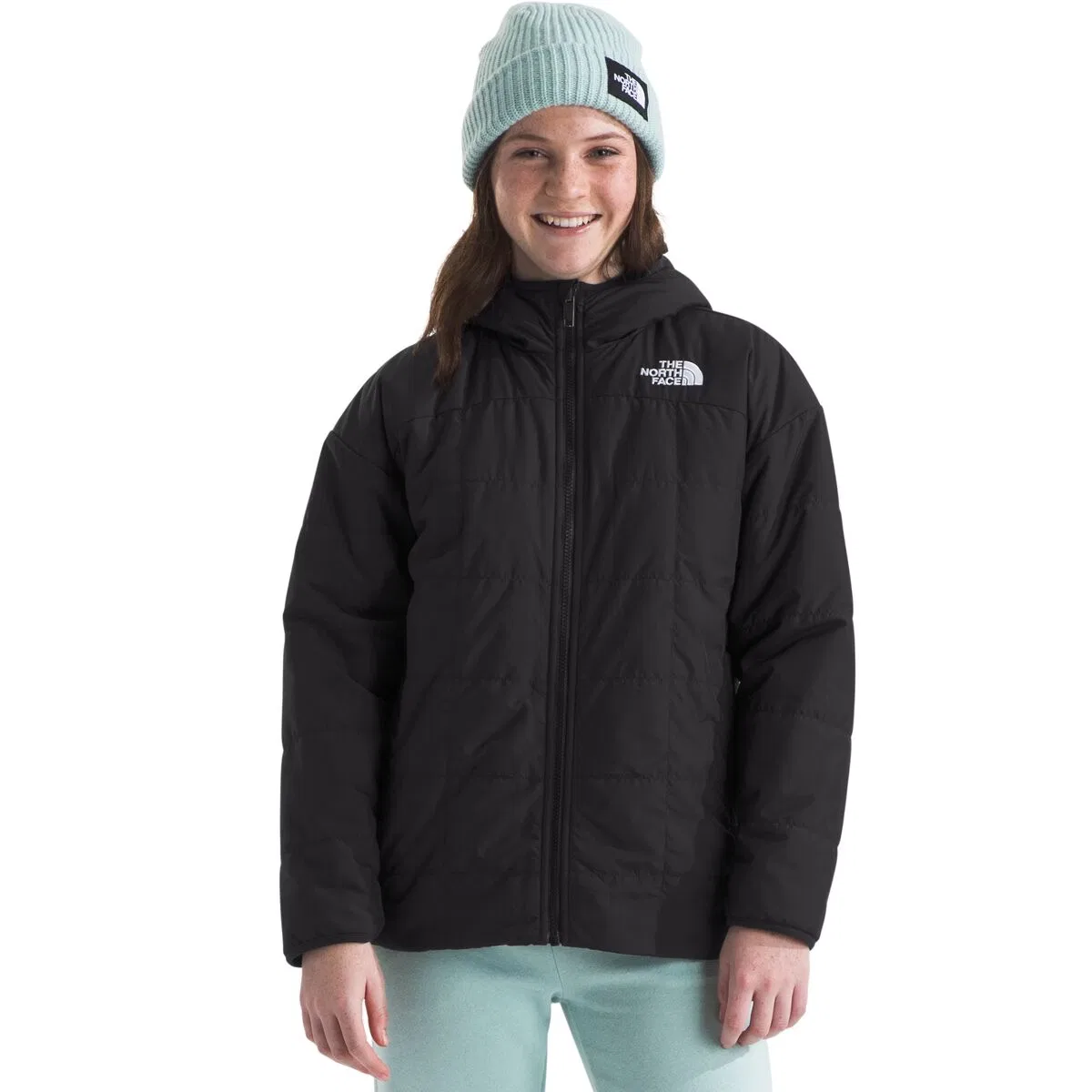 Детская куртка для девочек утепленная Reversible Shasta Short Parka The North Face, TNF Black