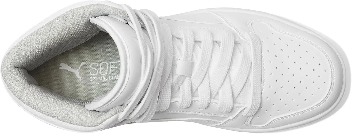 Детские кроссовки для девочек Rebound Layup Mid PUMA, Puma White/Gray Violet — фото 3