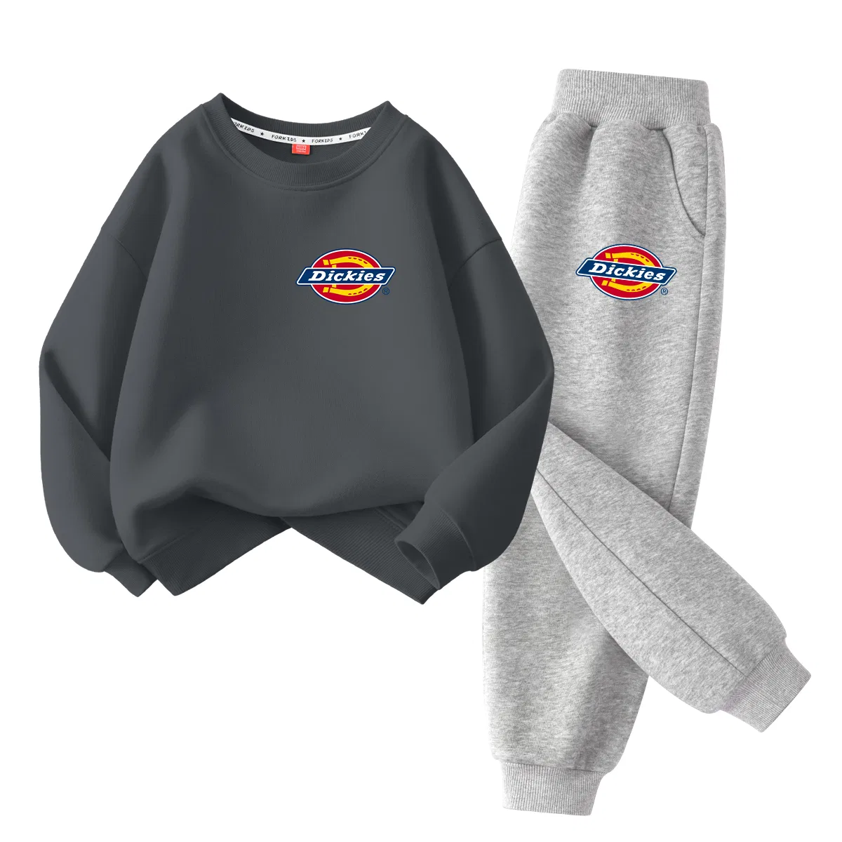 Детский комплект из футера с капюшоном Dickies, Graphite Gray