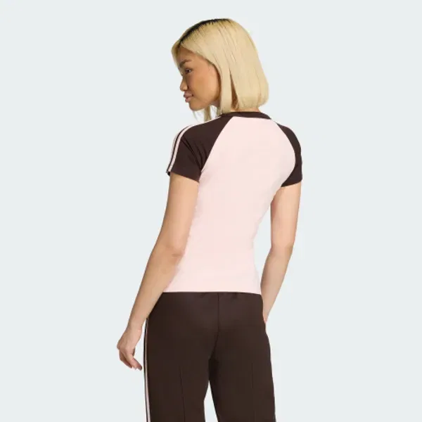 Футболка с 3-полосками, Superstar, Adidas, сэнди-розовый аура-кофе — фото 3
