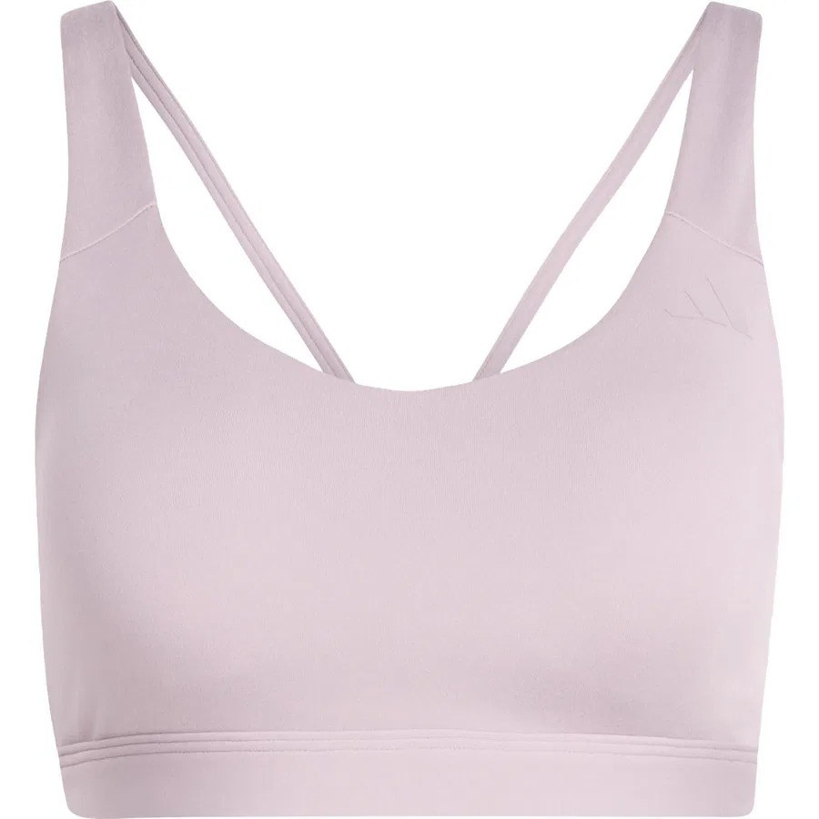 Спортивный бюстгальтер средней поддержки All Me Essentials Medium Support Bra adidas, Фиолетовый — фото 3
