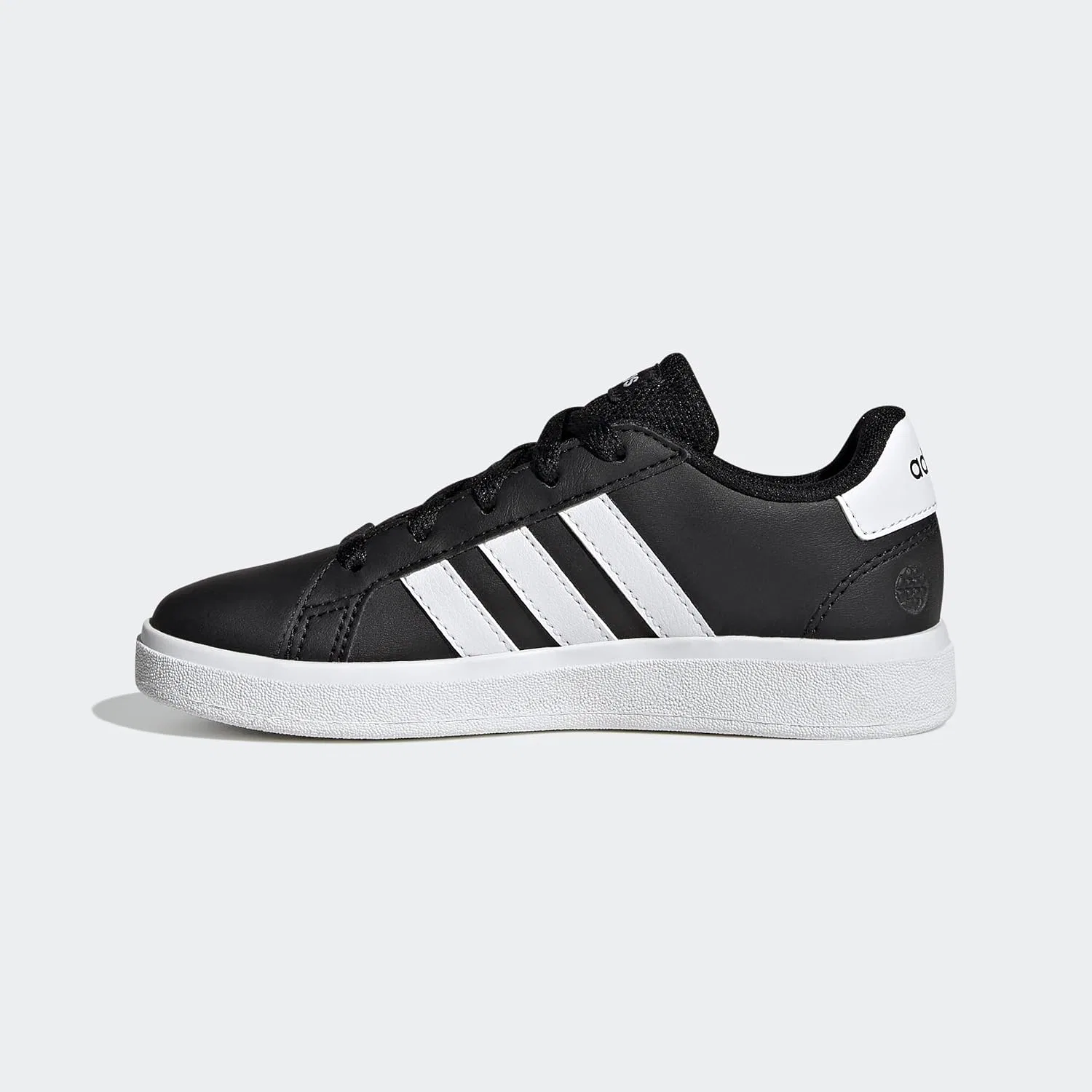 Детские кроссовки для мальчиков Grand Court K adidas, Core Black/White/Core Black — фото 2