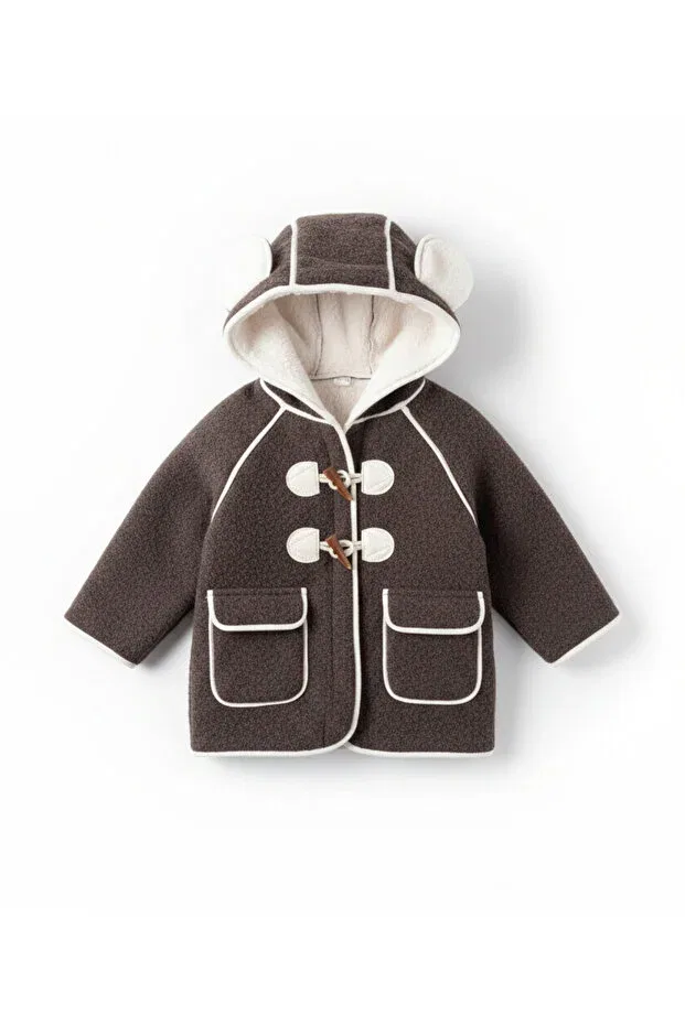 Детское пальто для девочек с капюшоном Melisam.Msg, Brown