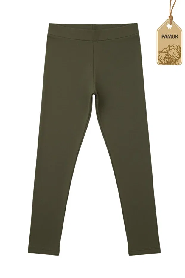 Детские леггинсы для девочек хлопковые Khaki Twoo Kids