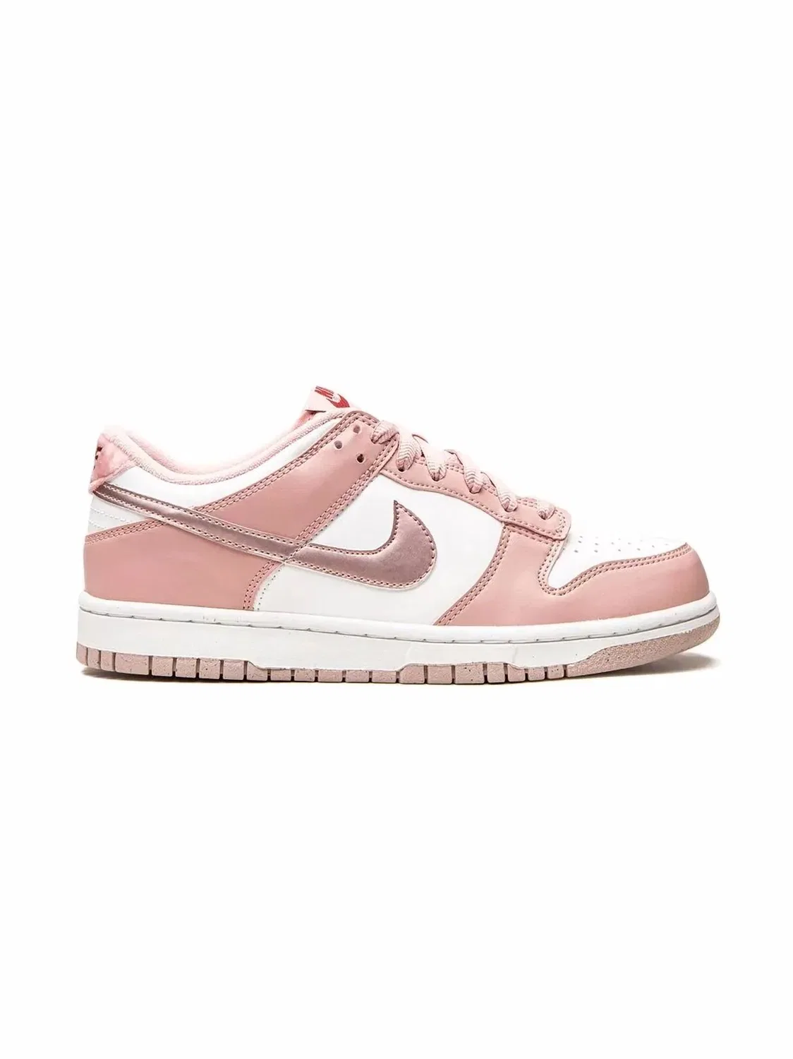 Детские кроссовки для девочек с принтом Swoosh Dunk Low Nike, Pink Velvet