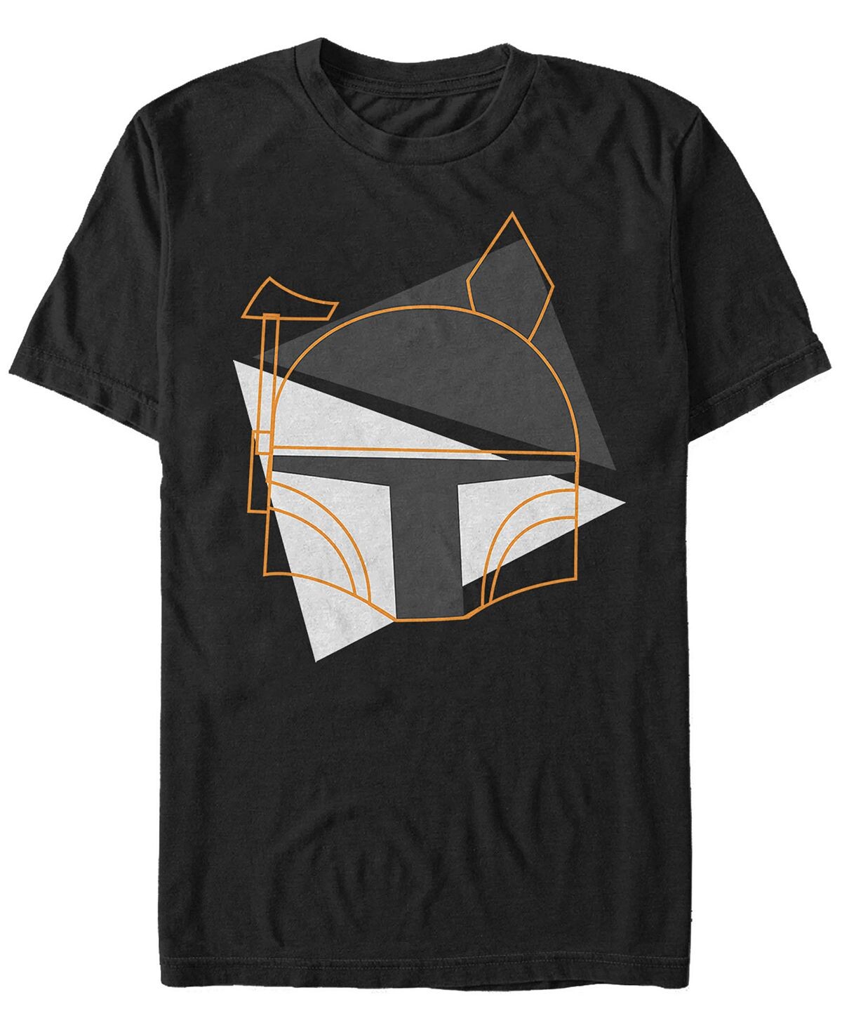 

Мужская футболка с коротким рукавом boba fett line art big face из «звездных войн» Fifth Sun, черный