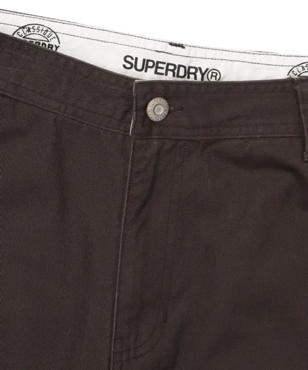 Прямые карпентер брюки из вельвета с миксовой фактурой, Superdry, коричневый — фото 3
