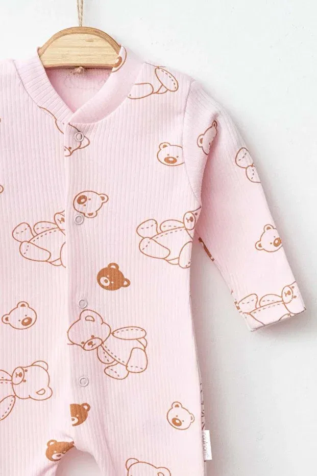 Детский для девочек комбинезон-набор с принтом Teddy Bear Myzi Store, Pink — фото 3
