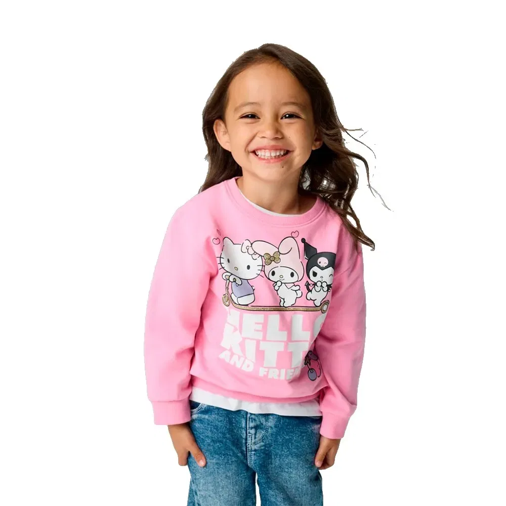 Детский свитшот для девочек с принтом Abara Hellok Name it, Pink