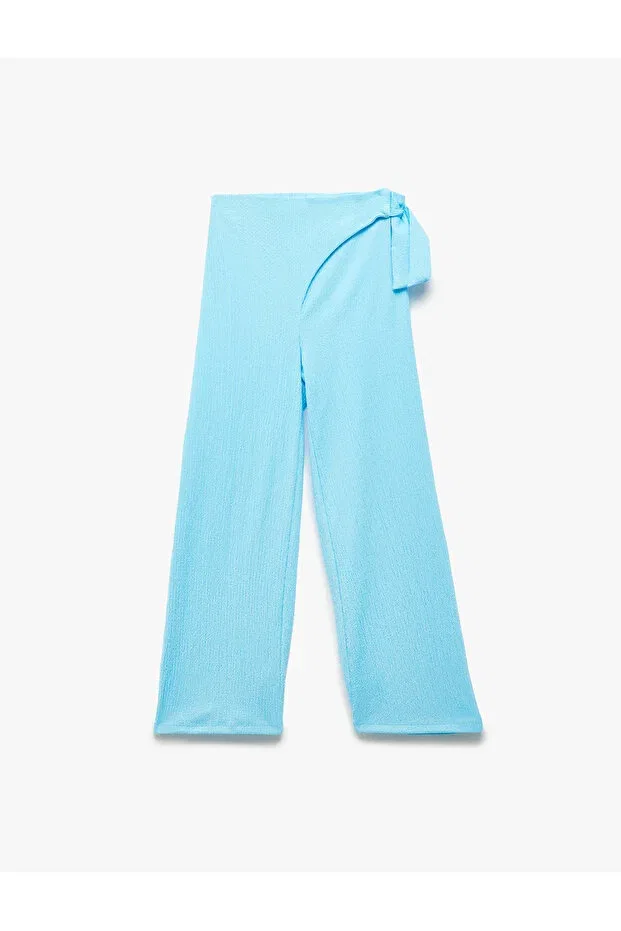 Детские брюки для девочек широкие с завязками Koton, Blue