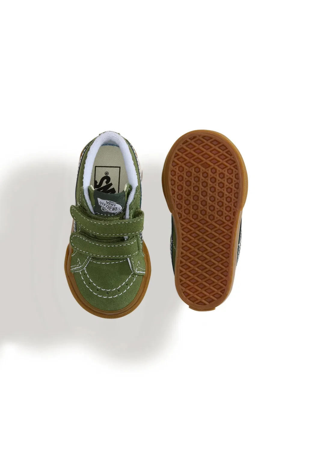 Кроссовки Sk8-Mid reissue на липучке. Унисекс - высокие кроссовки Vans, Dark Green — фото 4