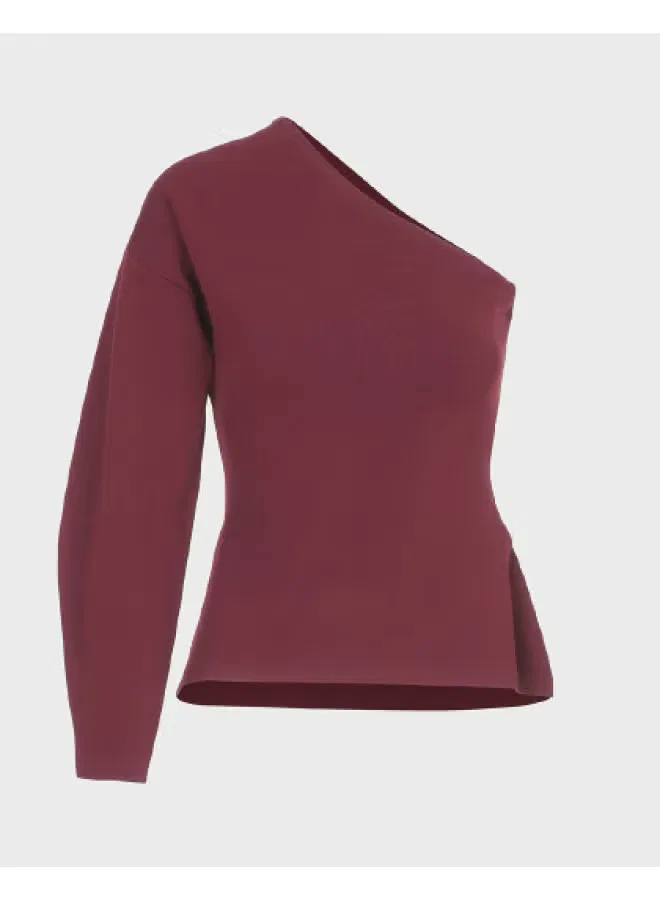 Пуловер с боковым разрезом Zara, темно-красный