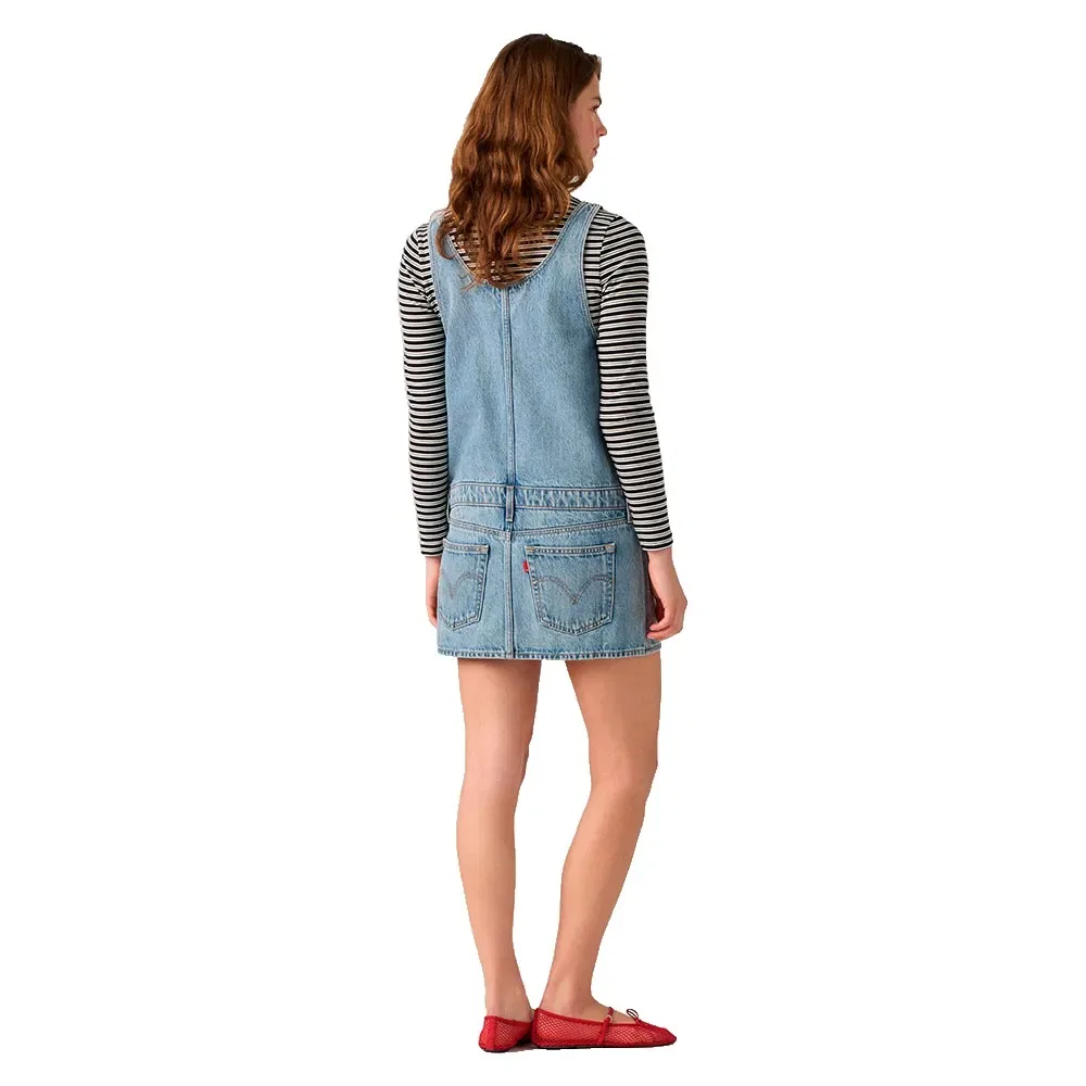 Женское джинсовое платье без рукавов Mini Zip Dress Levi's, Blue — фото 2