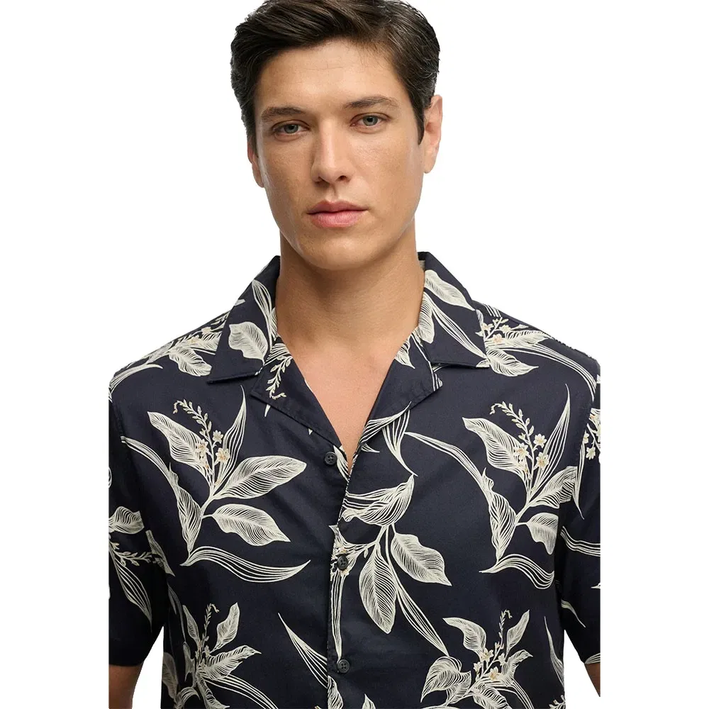 Рубашка с коротким рукавом Hawaiian Print Superdry, синий — фото 4