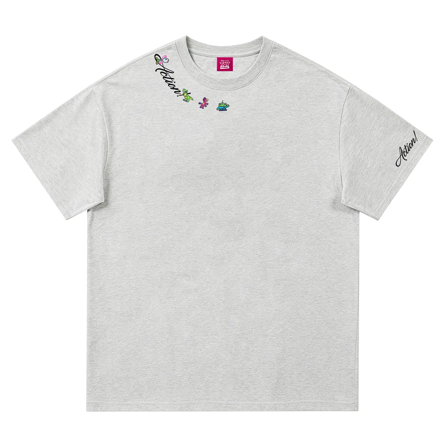 Детская футболка с принтом Disney Unisex Crew Neck Thin Straight Fit, Disney, White Heather Gray