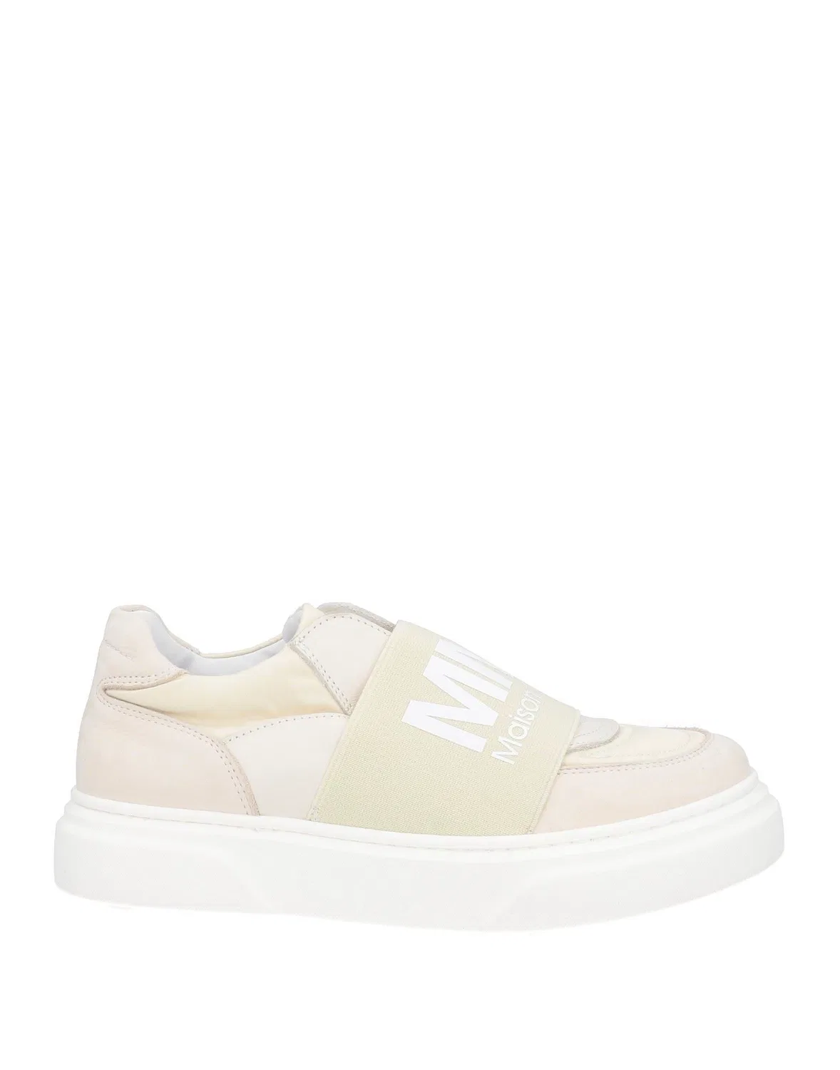 Детские кеды для мальчиков кожаные MM6 Maison Margiela, кремовый