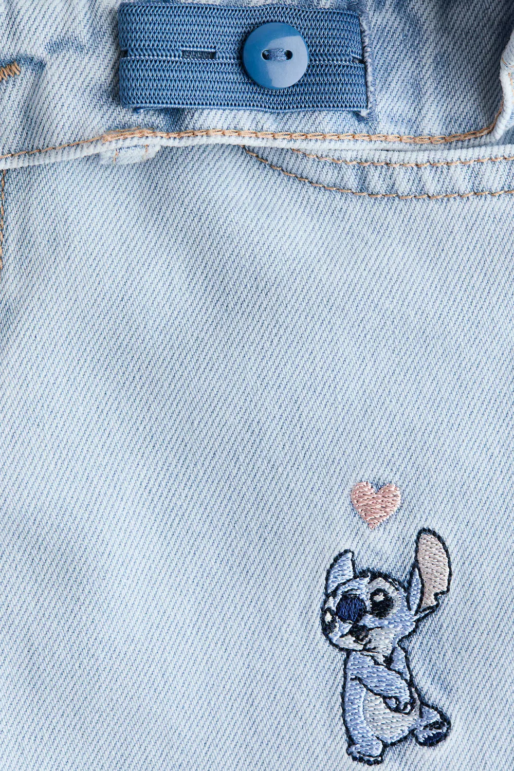 Джинсы с широкими штанинами и принтом H&M, Helles Denimblau/Lilo & Stitch — фото 2