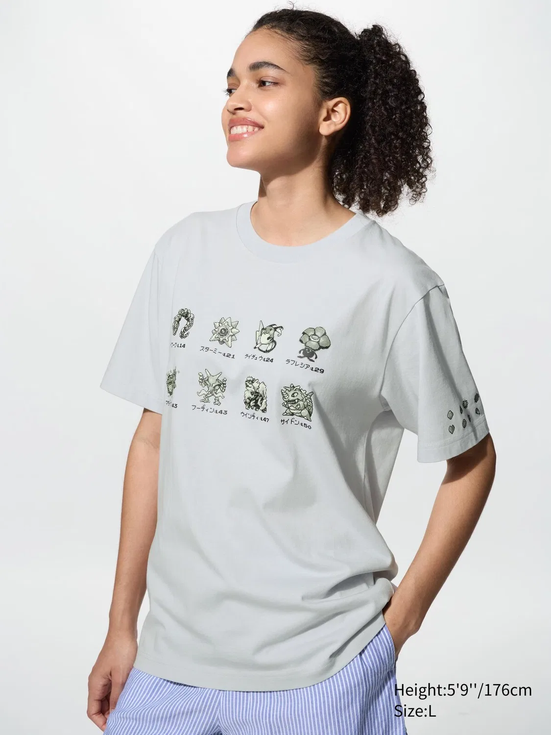 Футболка Uniqlo Pokémon UT, с графическим принтом персонажей покемонов, серый — фото 3