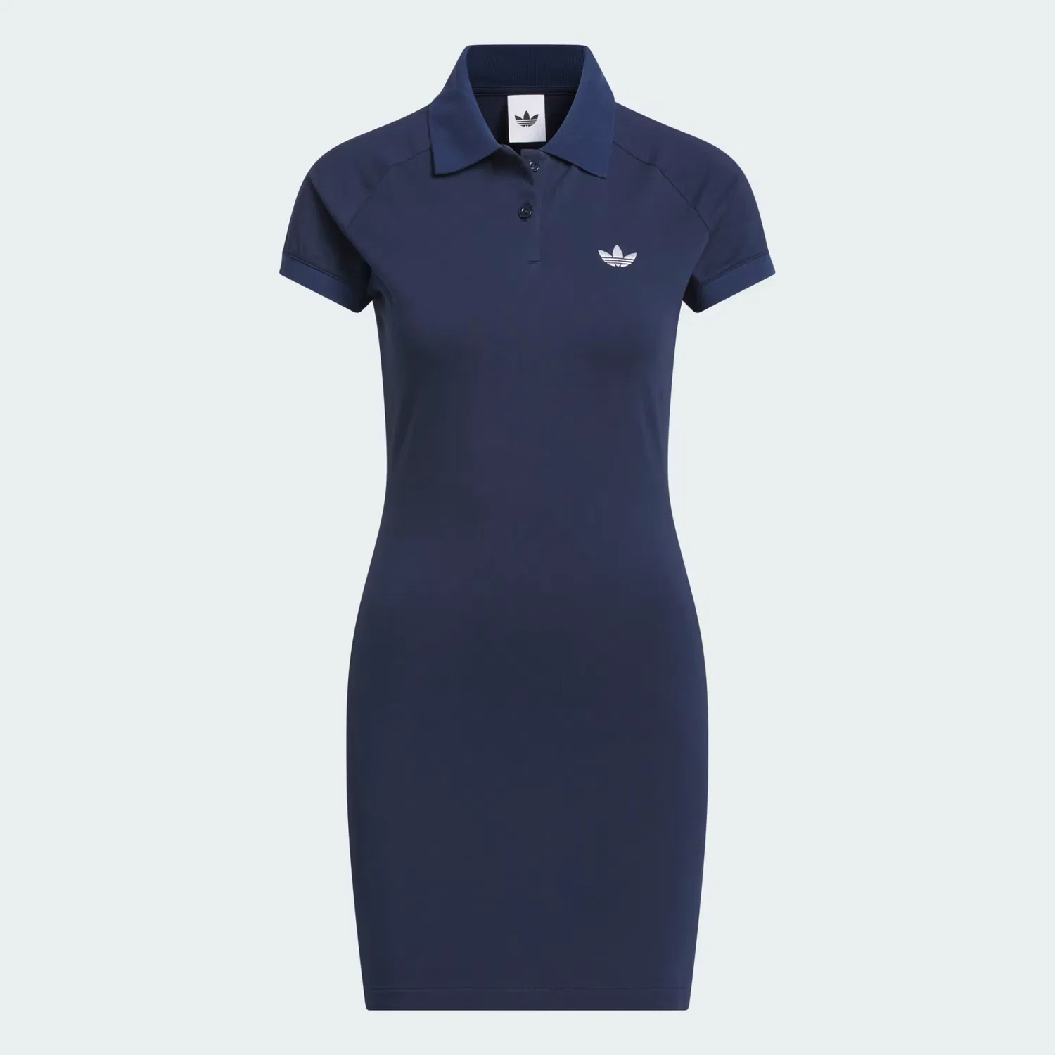 Женское платье поло облегающего кроя Polo Dress Adidas Originals, темно-синий — фото 4