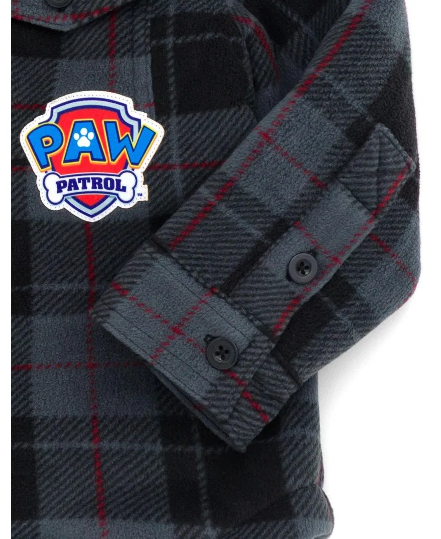 Фланелевая рубашка-куртка с подкладкой из шерпы Paw Patrol Chase Marshall Plaid Paw Patrol, Heather Navy — фото 2