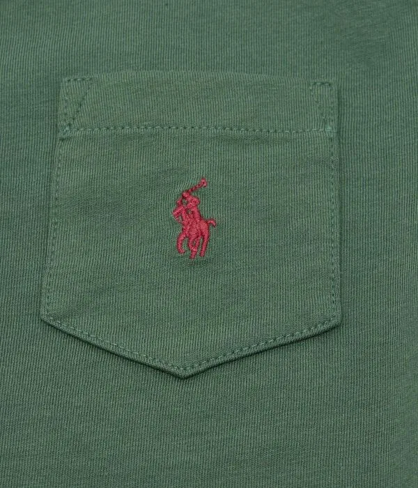Детская футболка с круглым вырезом Polo Ralph Lauren, зеленый — фото 4