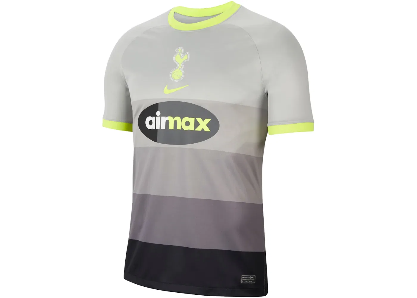 Мужская футболка для футбола с длинным рукавом Nike Tottenham Hotspur Stadium Air Max, Medium Silver/Lemon Venom