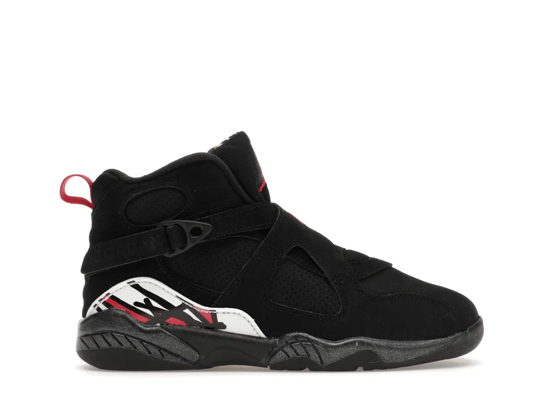 Детские кроссовки с ремешком Jordan 8 Retro Playoffs (2023) (PS) Jordan, Black/True Red/White