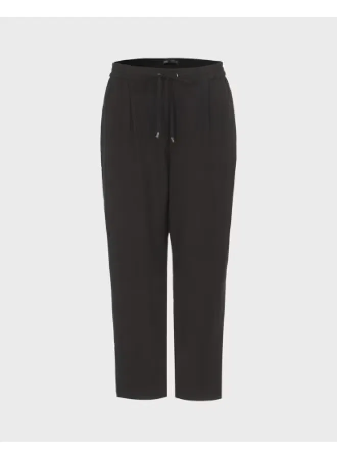Брюки свободные с завязками Zara, черный