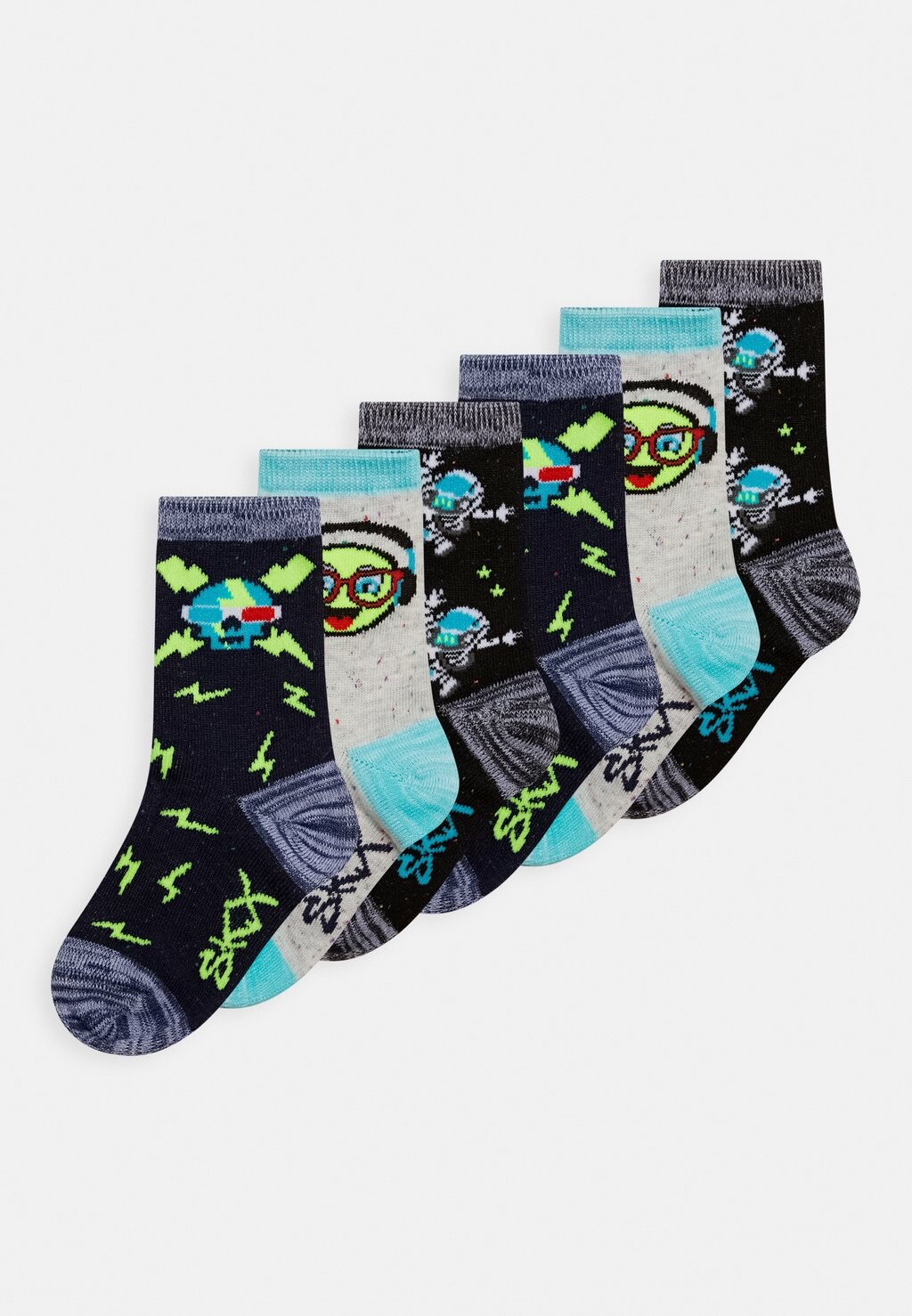 

Носки ONLINE BOYS SPACE AND SMILEYS SOCKS 6PACK Skechers, синий