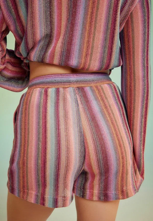 Шорты с высокой посадкой Next, Pink Stripe, розовый