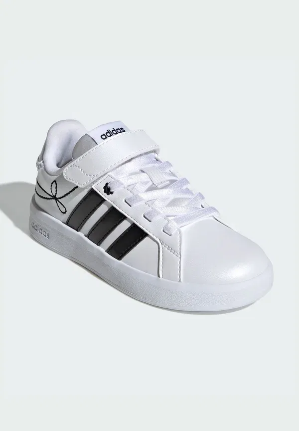 Детские кроссовки Grand Court 3.0 для девочек Adidas Sportswear, белый/черный/желтый — фото 2
